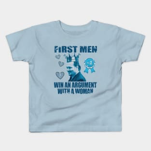 first man to win an argument with a woman Kids T-Shirt